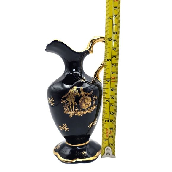 Porcelaine D'Art Limoges France Courting Couple Creamer Pitcher Bud Vase 6" - Picture 6 of 14